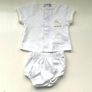 Magnolia Baby Little Quackers Diaper Cover Set in Yellow, Newborn